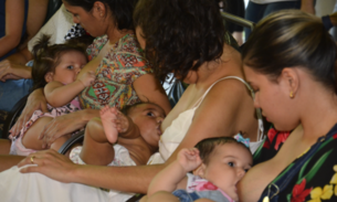 ‘Hora do Mamaço’, no Parque da Criança, alerta sobre importância da amamentação