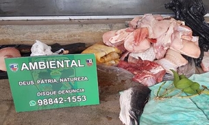 Batalhão Ambiental apreendeu mais de 400kg de carne de caça este ano no Amazonas