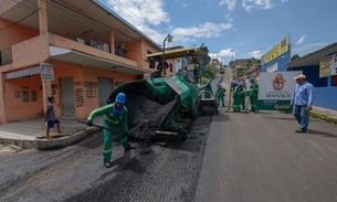 Oito vias da zona Norte são recapeadas em Manaus