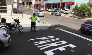 1º dia de implantação de binário no Vieralves tem orientação a motoristas em Manaus