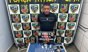'Sorriso' é preso com drogas, arma e mais de R$ 39 mil em Manaus 