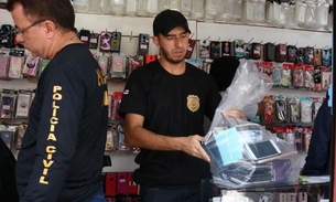 Polícia faz operação para coibir comércio ilegal de celulares na zona Leste de Manaus 