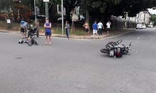 Acidente entre motocicletas deixa uma pessoa ferida em avenida de Manaus