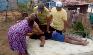 Grávida passa mal e desmaia durante reintegração no Monte Horebe 