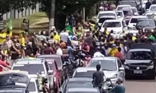 Vídeos mostram manifestantes se aglomerando em carreata que pede intervenção militar no Amazonas