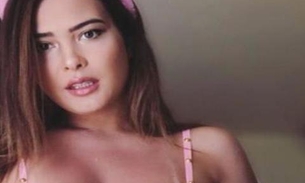 Geisy Arruda mostra momento íntimo sem sutiã dourando pelos do bumbum