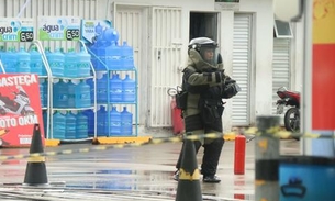 Após assalto, criminosos abandonam bomba em posto de combustíveis em Manaus