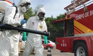 Sanitização é realizada em quartéis e viaturas do Corpo de Bombeiros do Amazonas