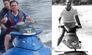 Collor compartilha comparação com Bolsonaro em passeio de jet ski e manda recado: 'vai afundar'