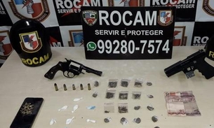 Dupla é presa com arma e drogas m rua de Manaus 