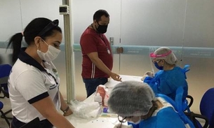 Colaboradores da Sedecti fazem testes para coronavírus em Manaus