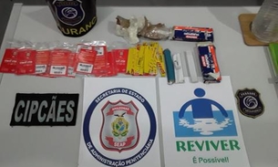 Polícia impede novo arremesso de produtos ilegais para o Compaj 