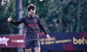 Lucas Lima, em treino do Sport. Foto: Paulo Paiva/ SCR