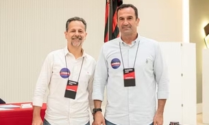 Silvio Bastos e Ricardo Lomba, novo presidente do Conselho Deliberativo do Flamengo. Foto: Paula Reis/ Flamengo