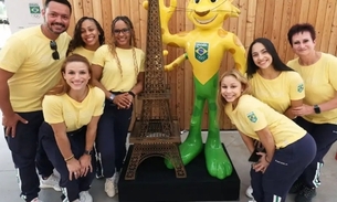 Equipe brasileira de ginástica artística chega a Paris