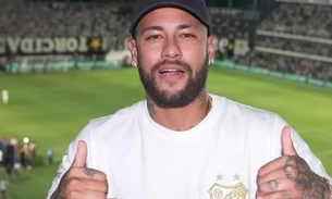 Neymar durante partida do Santos na Vila Belmiro. Foto: Guilherme Kastner/ Santos