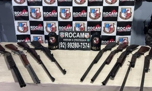 Nove armas foram recuperadas / Foto: Divulgação/PMAM