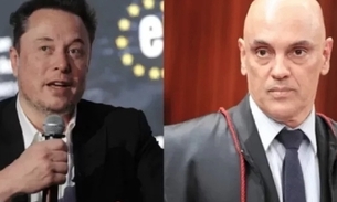 Elon Musk, dono do X, e Alexandre de Moraes - Foto: Reprodução