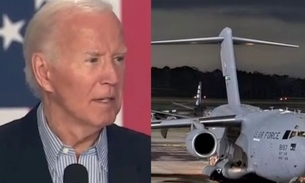 Foto do Biden: ReproduçÃo/Youtube / Foto da Aeronave: Divulgação/Aeroporto Internacional Eduardo Gomes