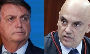 Foto: ReproduçãoaJair Bolsonaro e Alexandre de Moraes / Foto: Isac Nóbrega / PR e Divulgação / STF