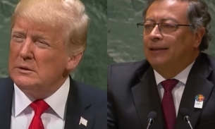 Presidentes dos EUA e Colômbia, Donald Trump e Gustavo Petro, respectivamente - Foto: Reprodução/Youtube