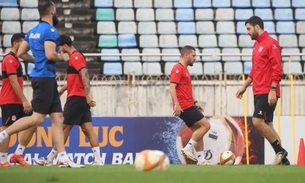 Jogadores da seleção libanesa durante treino. Foto: Divulgação/ Associação Libanesa de Futebol