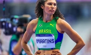 Valdileia Martins em prova classificatória do salto em altura nos Jogos Olímpicos de Paris 2024. Foto: Wagner Carmo/ CBAt