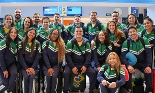 Delegação da ginástica brasileira embarca para Paris 2024
