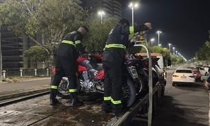 A ação resultou na remoção de cinco veículos, sendo três motocicletas e dois carros - Foto: Divulgação/Detran-AM