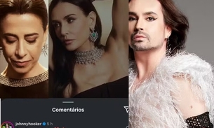 E a Fernanda Torres? Johnny Hooker declara torcida para Demi Moore no Oscar e revolta internautas