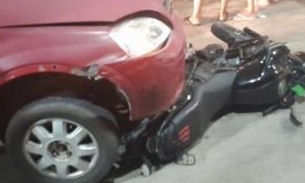 Motorista bêbado atropela e deixa duas pessoas feridas no Coroado