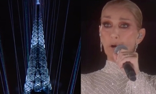 Céline Dion surge cantando na Torre Eiffel e emociona na abertura das Olimpíadas; vídeo