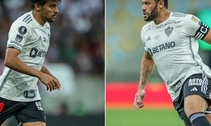 Hulk e Scarpa discutem durante jogo do Atlético-MG contra o Fluminense