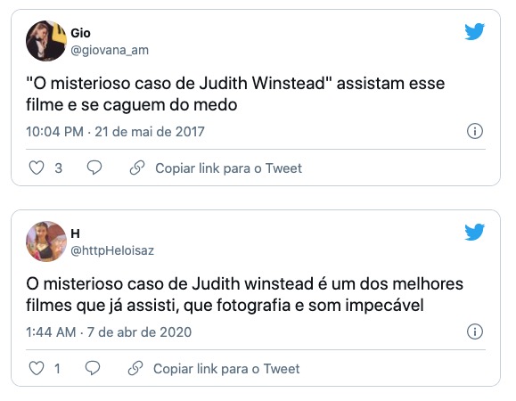 1) Twitter  Melhores filmes de terror, Baseado em fatos reais