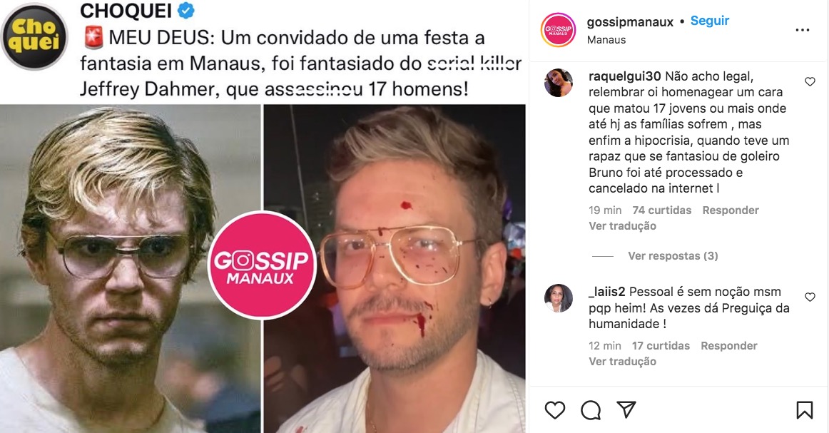 Empresário é criticado na web após se fantasiar de serial killer