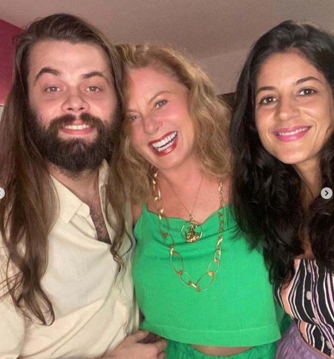 Vera Fischer com o filho e a nora - Foto: Reprodução/Instagram