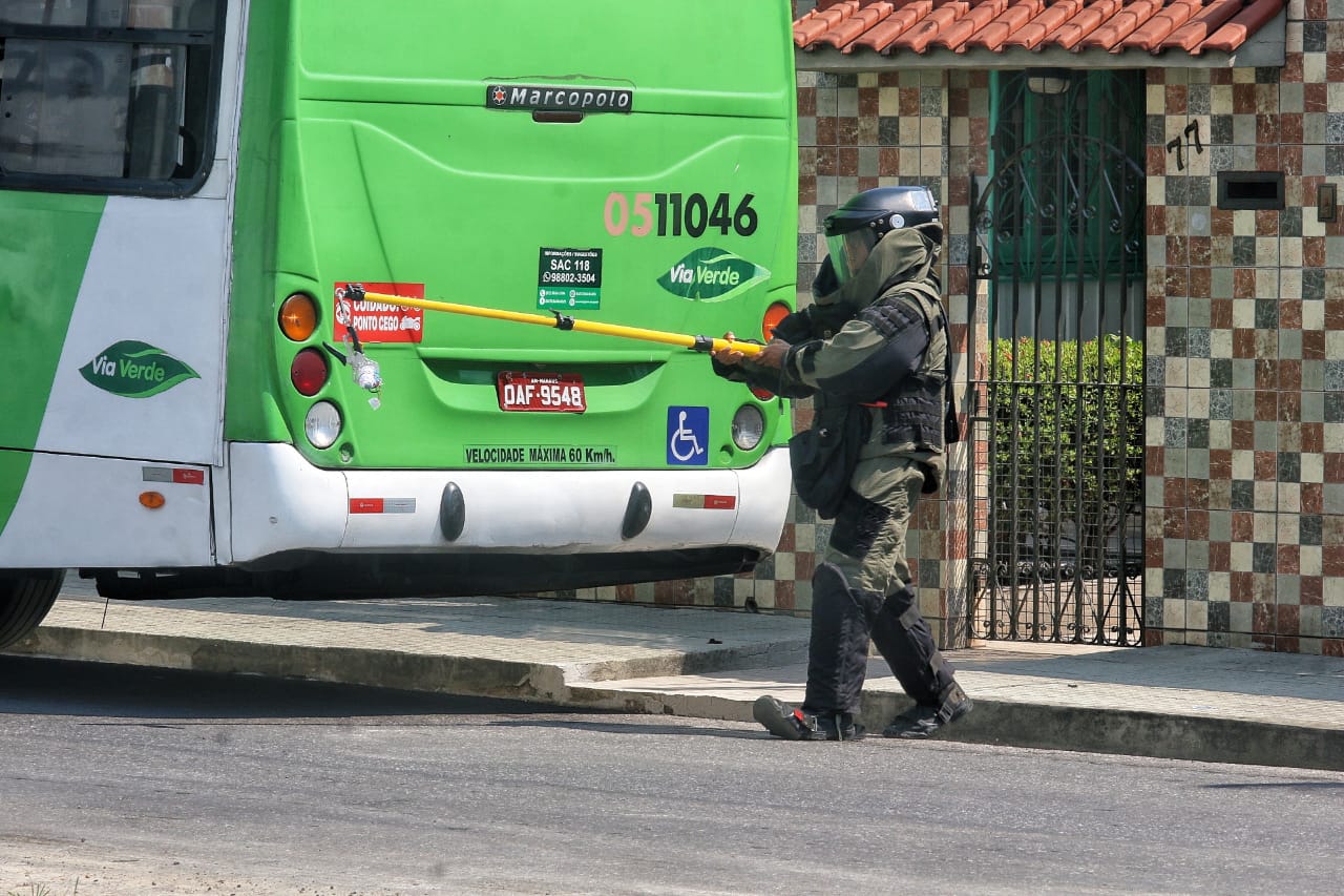 Artefato explosivo encontrado em ônibus é detonado pelo Grupo Marte em  Manaus