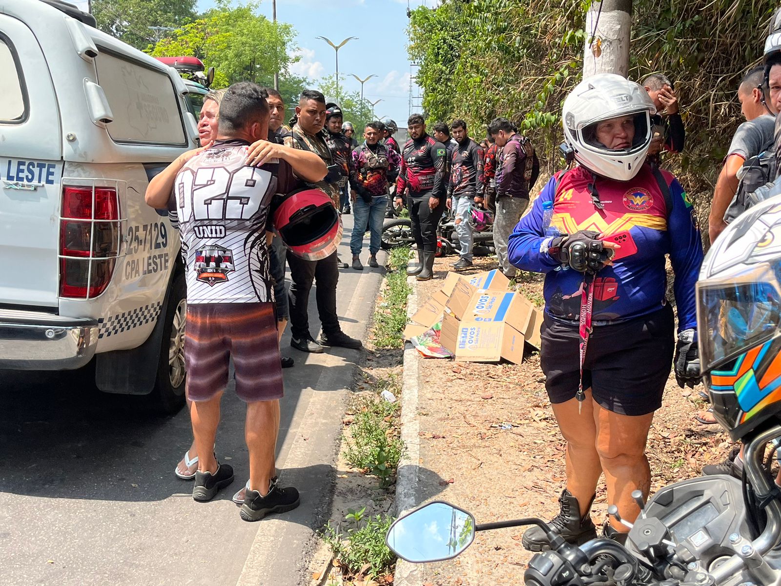 Esposa do motociclista - Foto: Jander Robson/Portal do Holanda